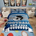 thumbnail image 1 of Erosebridal Boys Football Bedding Queen Comforter Set, Teens Room Decor, Navy Grey 3 Pieces, Pittsburgh, 1 of 6