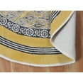 thumbnail image 4 of Casavani Handwoven Cotton Round Area Rugs For Living Room, Yellow 5x5 feet, 4 of 5