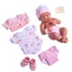 thumbnail image 1 of 8 piece Layette Baby Doll Gift Set | JC Toys - La Newborn Nursery | 14 Life-Like Doll w/ Accessories | Pink | Ages 2+, 1 of 5