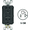 Black, variant on Leviton Tamper-Resistant GFCI Receptacle in Black — UL Listed for US Residential Electrical Code Compliance, Drop-in NEC-Standard Wiring
