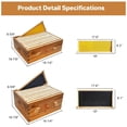 thumbnail image 3 of Bingirl 10-Frame Bee Hive, Coated with Beeswax - Complete Kit for Beginners, Includes 2 Deep Boxes and 1 Medium Bee Box with Frames and Wax Foundations, 3 of 8
