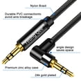 thumbnail image 4 of Yeung Qee Cable Auxiliar De 3,5 Mm Cable De Audio Estéreo Macho A Macho Trenzado De Nailon De 3,5 Mm Adaptador De Entrada Auxiliar De Audio Para Auriculares Altavoz Estéreo Para El Hogar Del Automóvil, 4 of 5