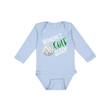 

Inktastic Grandpa s Golf Buddy with Golf Ball Boys or Girls Long Sleeve Baby Bodysuit