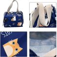 thumbnail image 4 of Mini Lunch Tote Pouch Reusable Small Cute Lunch Bag with Drawstring Cat Blue, 4 of 4