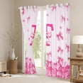 thumbnail image 3 of Erosebridal Girly Pink Bow-tie Curtains Pack of 2 (42x84 Each), Cartoon Monogrammed T Curtains Blackout, 3 of 6