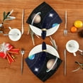 thumbnail image 4 of GZHJMY Soft Reusable Satin Table Decorative Napkins,20x20InX4 PCSCute Airplane,Family Dinner Wedding Banquet, Cocktail Party, Kitchen,Birthday Party, 4 of 7