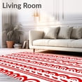 thumbnail image 2 of ODIKA 5x7 Machine Washable Non-Slip Area Rug, Cane Stripe Peppermint Swirl Entrance Design Ultra Soft Rug, None, 504045, 2 of 7