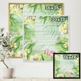 thumbnail image 4 of Designart 'Yellow Flowers, Tropical Foliage With Flamingo I' Modern Framed Canvas Wall Art Print, 4 of 5