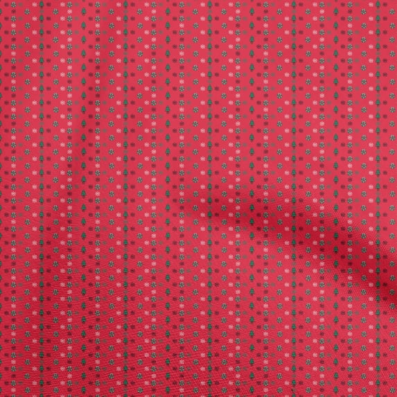 oneOone Viscose Jersey Red Fabric Christmas Sewing Fabric By The Yard Printed Diy Clothing Sewing Supplies 60 Inch Wide