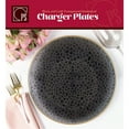 thumbnail image 3 of Round Charger Plates [13 Inch - 8 Pack] Disposable Plastic Dinner Plate Chargers , Black Transparent/Gold Rimmed Wedding Charger Plates, Elegant Chargers for Parties Holiday and Events - Posh Setting, 3 of 6