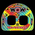 thumbnail image 1 of World of Watersports Towable Tube 16-1010 Macho Combo Series; 1 To 2 Riders/340 Pound Load Capacity; 74 Inch Length x 62 Inch Width; Multi-Color; Nylon Cover With Zipper/Heavy Duty PVC Bladder, 1 of 4