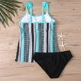 thumbnail image 6 of Qingpeng Womens Tankini Bathing Suit Fashion Print Ruched Tummy Control Two Piece Swimsuit with Bottom Flowy Swimwear, 6 of 6