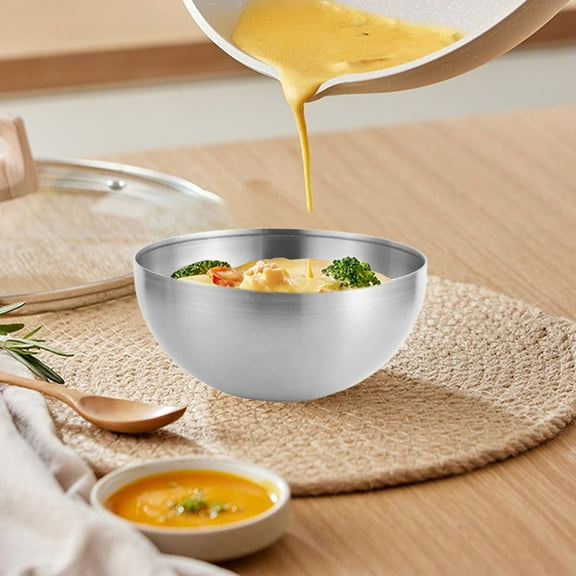 Stainless Steel Mixing Bowl 11-inch | Large Salad Prep Bowl | Food-Grade Metal | Silver | Durable, Rust-Resistant, Easy-Clean | For Cooking, Baking, Serving | Single Piece