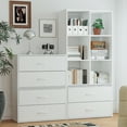 thumbnail image 5 of Prilinex 6-Cube Storage Organizer, 24"W x 36"H x 12"D Cube Standing Bookshelf with Removable Back Panels for Living rooms, Offices,and Study Rooms - White, 5 of 11