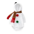 thumbnail image 2 of Christmas Snowman Outfit Winter Hood Snowman Jumpsuit Romper with Scarf Baby Christmas Clothes Party Outfit 12-18 Months, 2 of 9