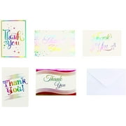 Iconikal "Thank You" Cards with Envelopes, Rainbow Foil, 35-Count