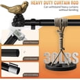 thumbnail image 4 of Decorative Black Curtain Rod Adjustable Drapery Rod with Bird Finials Heavy Duty for Windows Living Room Kitchen, 4 of 4