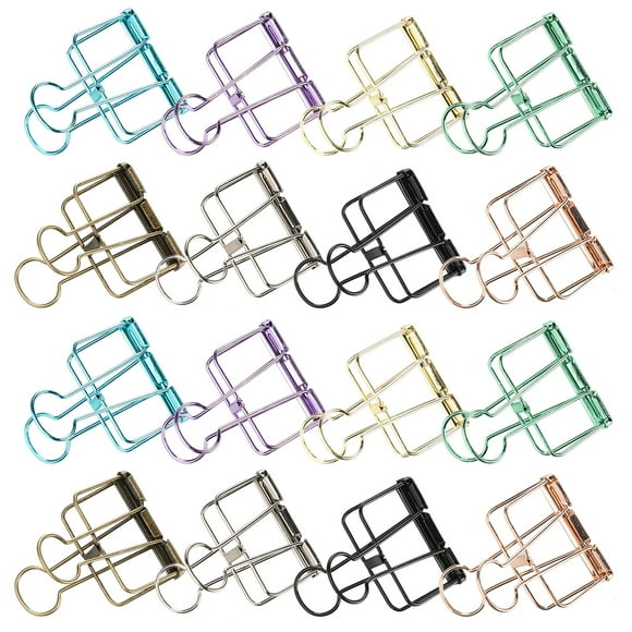 Clips de Classeur Creux Dessin Animé Multicolore Ornemental Clip en Métal Exquis Longue Queue Clips de Cheveux Queue Étendue Clips de Classeur Creusés Clip de Bureau Outil Décoratif