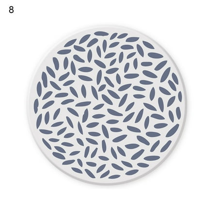 

Meizhencang Good Absorption Anti-scalding Cup Coaster Diatomaceous Earth Elegant Abstract Pattern Cup Mat for Home