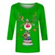 thumbnail image 4 of Awdenio - Blusas de manga larga para mujer, liquidación, moda juvenil, estampado navideño, camiseta holgada, mangas 3/4, blusa, cuello redondo, blusas casuales, 4 of 4