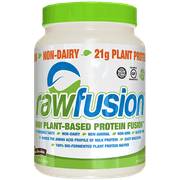RawFusion Plant-Based Protein Powder, Natural Chocolate, 2 Lb, 30 Servings