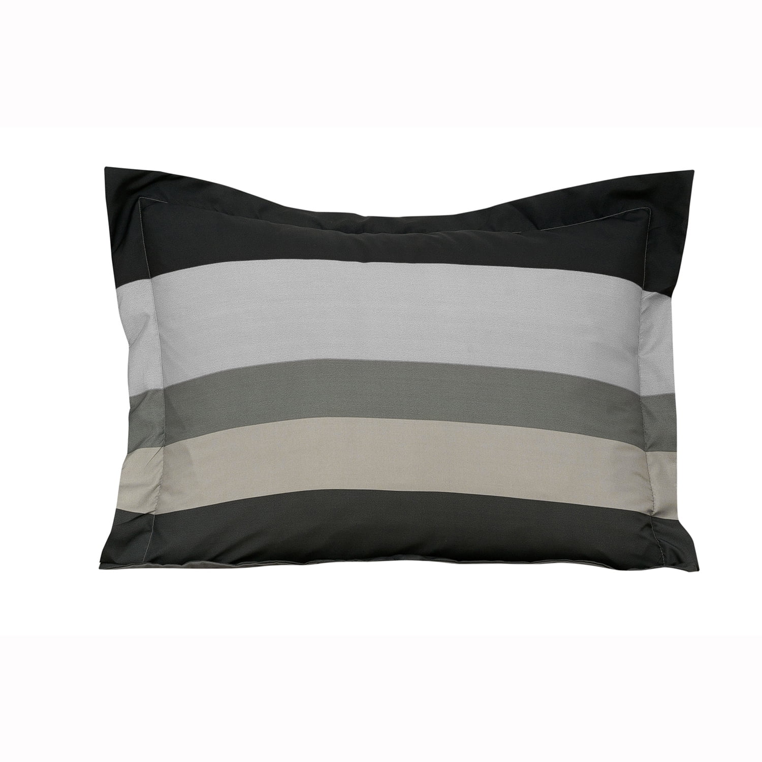 Rugby Stripe Bed-in-a-Bag Set - Grey - Twin