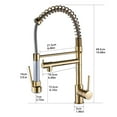 thumbnail image 2 of Kitchen Sink Faucet,Single Handle Stainless Steel Kitchen Faucets with Pull Down Sprayer,Golden, 2 of 4