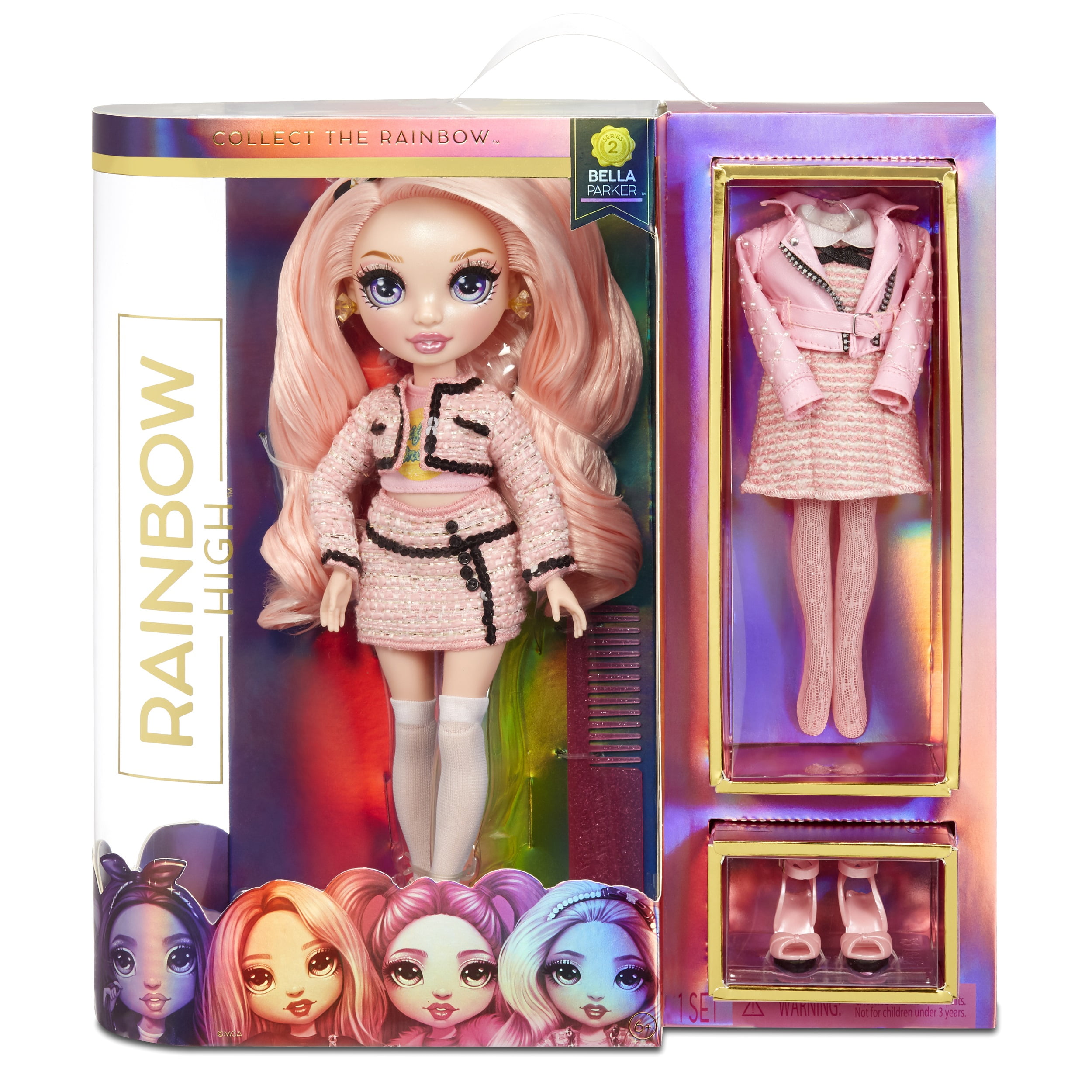 Rainbow High Bella Parker – Pink Fashion Doll with 2 Complete Mix ...