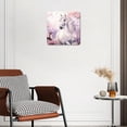 thumbnail image 3 of 12 Inch Wall Clock Battery Operated Silent Clock Decorative for Office, Kitchen, Outdoor, Living Room，Beautiful Horse with Cherry Blossom Colorful, 3 of 4