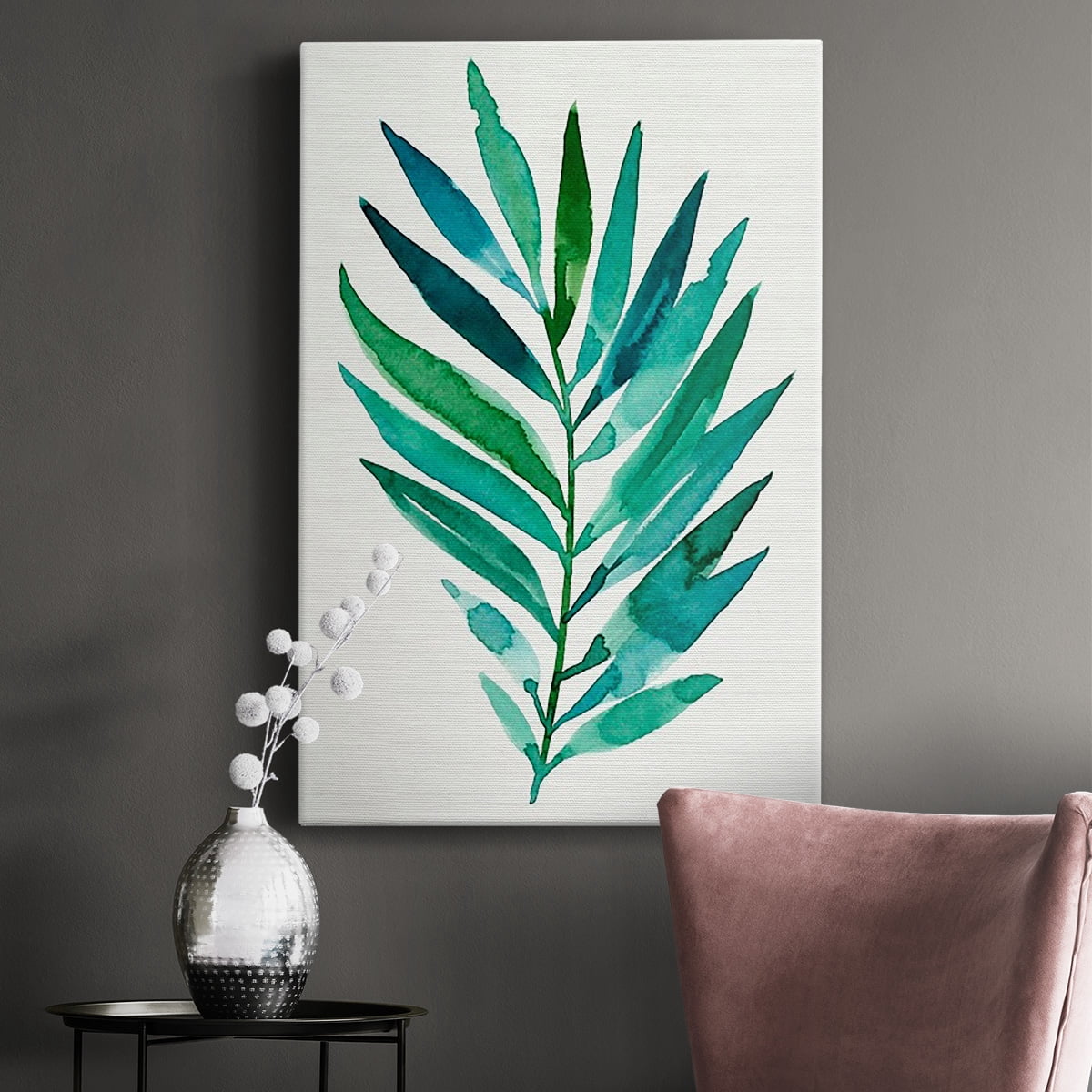Palm Frond Flow I Premium Gallery Wrapped Canvas - Ready to Hang