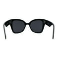 thumbnail image 4 of Womens Oversize Butterfly Thick Horn Rim Plastic Sunglasses All Black, 4 of 4