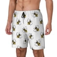 thumbnail image 2 of Uemuo Bee Pattern Mens Swim Trunks Quick Dry Board Shorts with Mesh Lining, Stretch Beach Shorts Quick Dry No-Chafing Board Shorts-XX-Large, 2 of 9