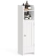 thumbnail image 1 of VASAGLE Armario de Baño, Armario Esquinero con Puerta y Estantes, Organizador de Almacenamiento, Armario Estrecho para Papel Higiénico, Estantes Ajustables, Blanco, 1 of 5