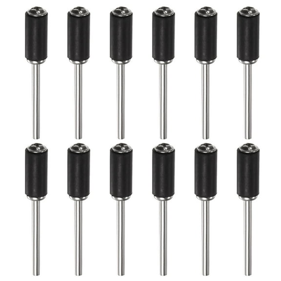 12 Packs 1/4 Inch Sanding Drum Rubber Mandrels 2.35mm Shank Sanding Sleeve Holder for Drum Sander Rotary Grinder
