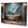 thumbnail image 2 of Designart "Art Deco in the Bathroom I" Bath & Laundry Canvas Art Print, 2 of 5