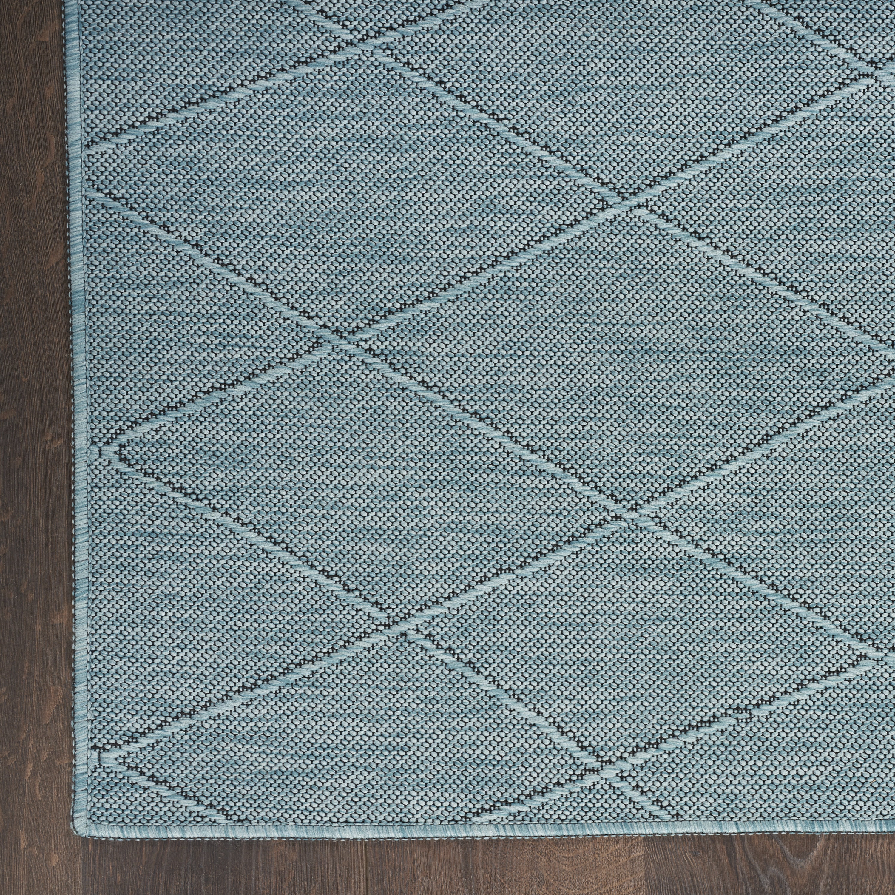 Nourison Practical Solutions Outdoor Aqua 3' x 5' Area Rug (3x5)