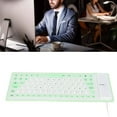 thumbnail image 4 of Silicone Keyboard with Fully Sealed Design, Lightweight Portable, Various Colors, Mute Button, Soft Comfortable for PC, Waterproof, Dustproof, Silent USB Wired Silicone Keyboard, 4 of 7
