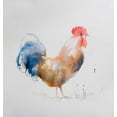 thumbnail image 2 of Atelier B Art Studio 12x12 Gold Ornate Wood Framed with Double Matting Museum Art Print Titled - Rooster Watercolor Style, 2 of 4