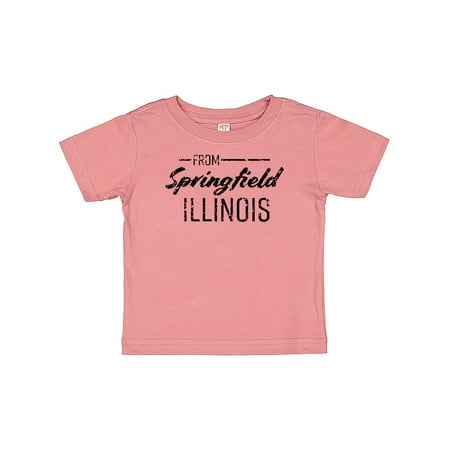 

Inktastic From Springfield Illinois in Black Distressed Text Gift Baby Boy or Baby Girl T-Shirt