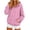 Pink, variant on Oversized Hoodies for Women,Sweatshirt with Pockets, Solid Color Casual Hooded Sweatshirt, Women's Fall Winter Style Casual Track Outfits Black L