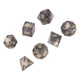 thumbnail image 3 of Juego de dados poliédricos de resina epoxi transparente con forma de calavera para juegos de mesa de enseñanza de matemáticas., 3 of 14