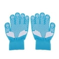 thumbnail image 3 of Ximing Padded Gloves for Skating Cycling Training , Blue Snowflower L, as described, 3 of 8