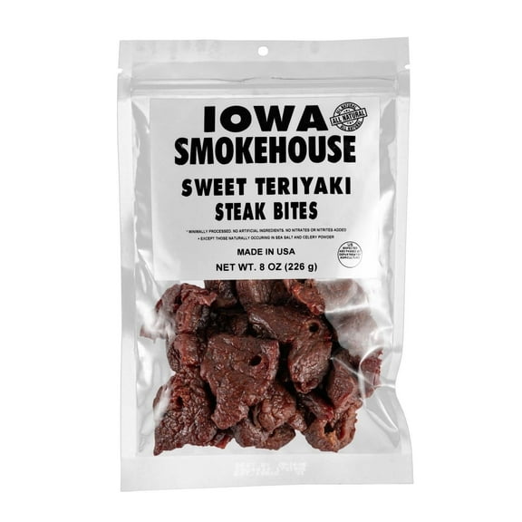 IOWA SMOKEHOUSE Steak Bites Sweet Teriyaki - 8 oz - All-Natural Gluten Free