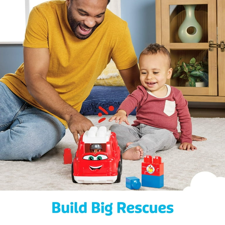 Mega Bloks Freddy Fire Truck, Construction Toy Blocks, Large