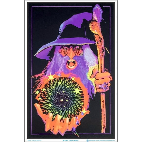 Mystic Wizard Blacklight Poster 23 x 35