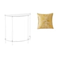 thumbnail image 1 of Mesa Auxiliar De Acrílico Para Espacios Pequeños Con Elegante Funda De Cojín Decorativa, Mesita De Noche Delgada Para Decoración Del Hogar, Sala De Estar, Funda De Cojín Cuadrada Para, 1 of 8