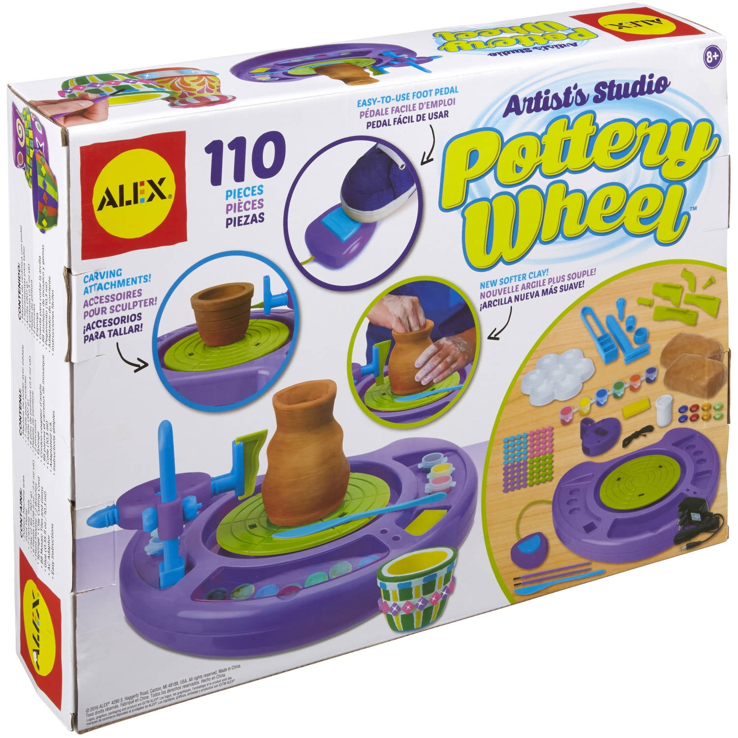 Geoffrey's Toy Box Clay Art Studio Motorized Pottery 21 Pieces Wheel Set, Created for Macy's