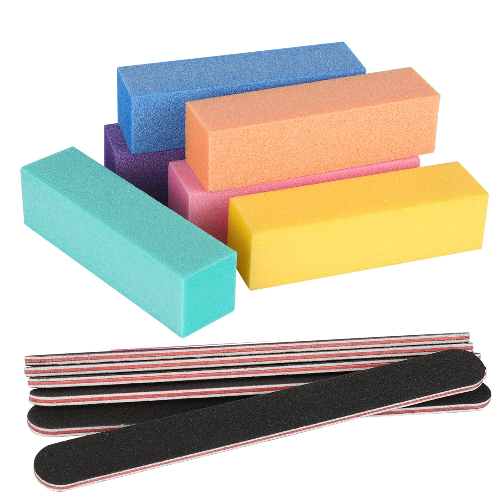 Professional Nail Files and Buffers Kit, 100/180 Grit Emery Boards for