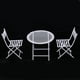 thumbnail image 3 of 1/12 moderna redonda sillas muebles de jardín accesorios Zulema Miniaturas de casa de muñecas, 3 of 7