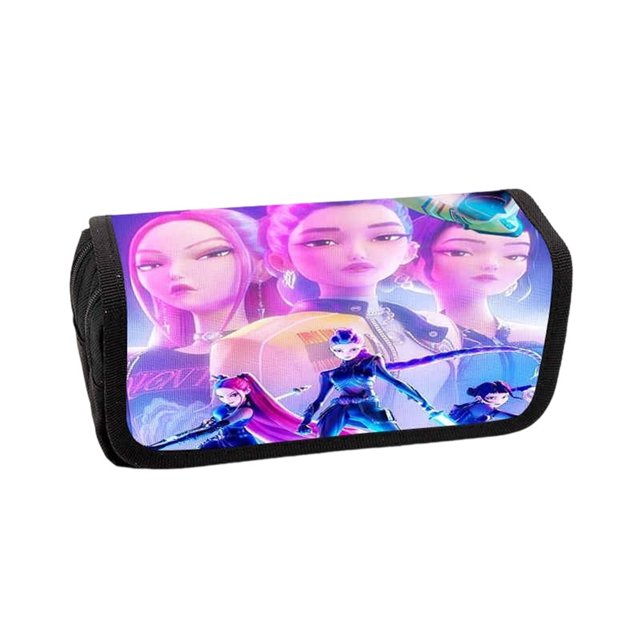 Kpop Demon Hunters Large Pencil Case with Zipper 7.9" Storage Pen Bag Organizer Stationery, Portable Makeup Bag Best Cute Xmas Collectible Birthday Gift